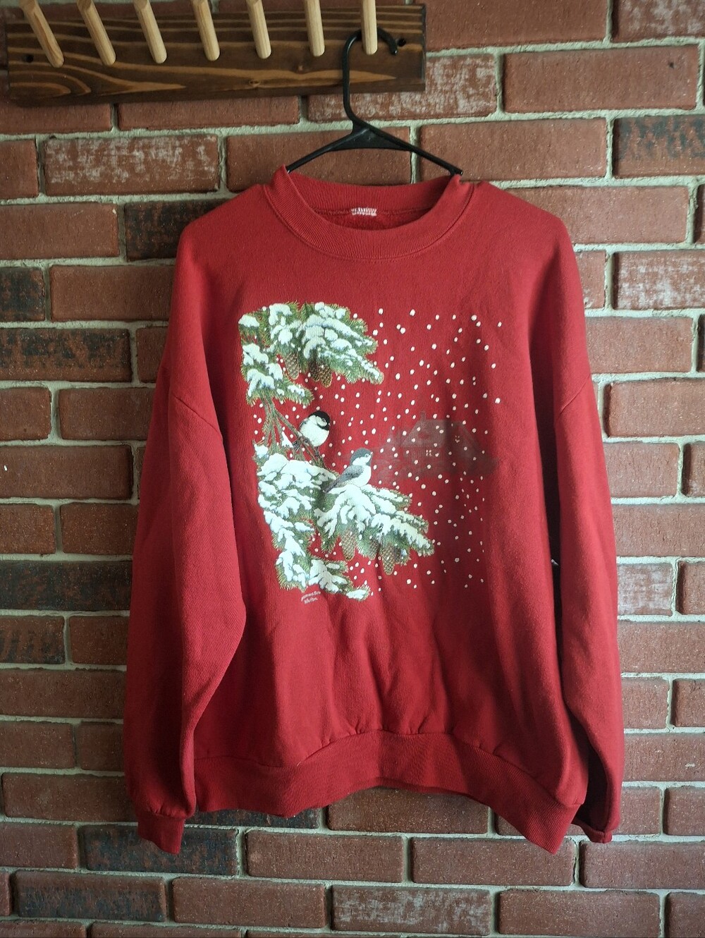 Vintage Morning Sun Whittow Red Christmas Sweatshirt